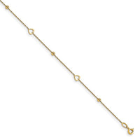 Heart Anklet Bracelet (14K).