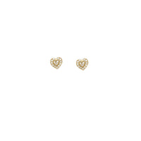 Heart Stud Earrings (14K)