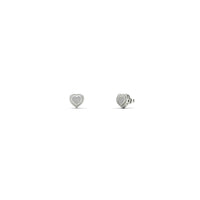 Diamond Heart Stud Earrings (14k)