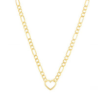 Heart Figaro Necklace (14K)