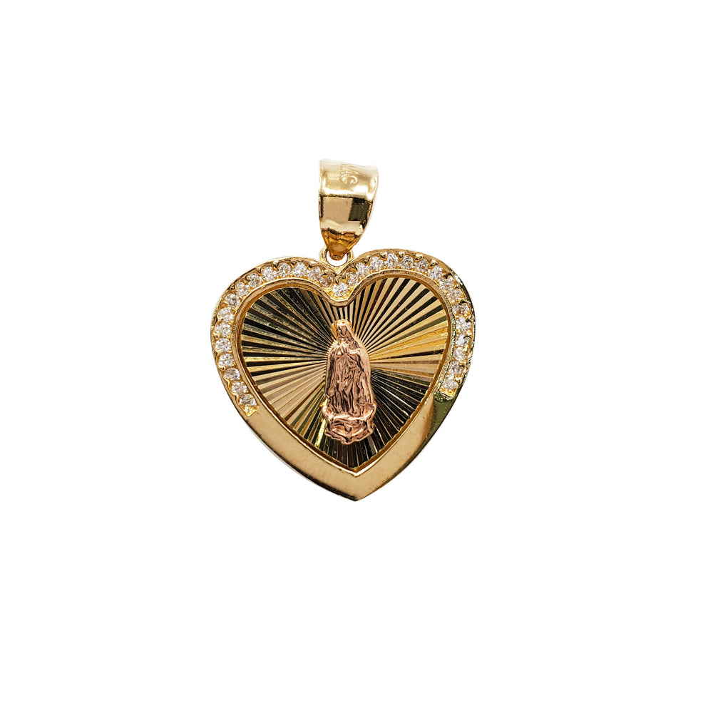 Heart Shape Guadalupe Pendant (14K)
