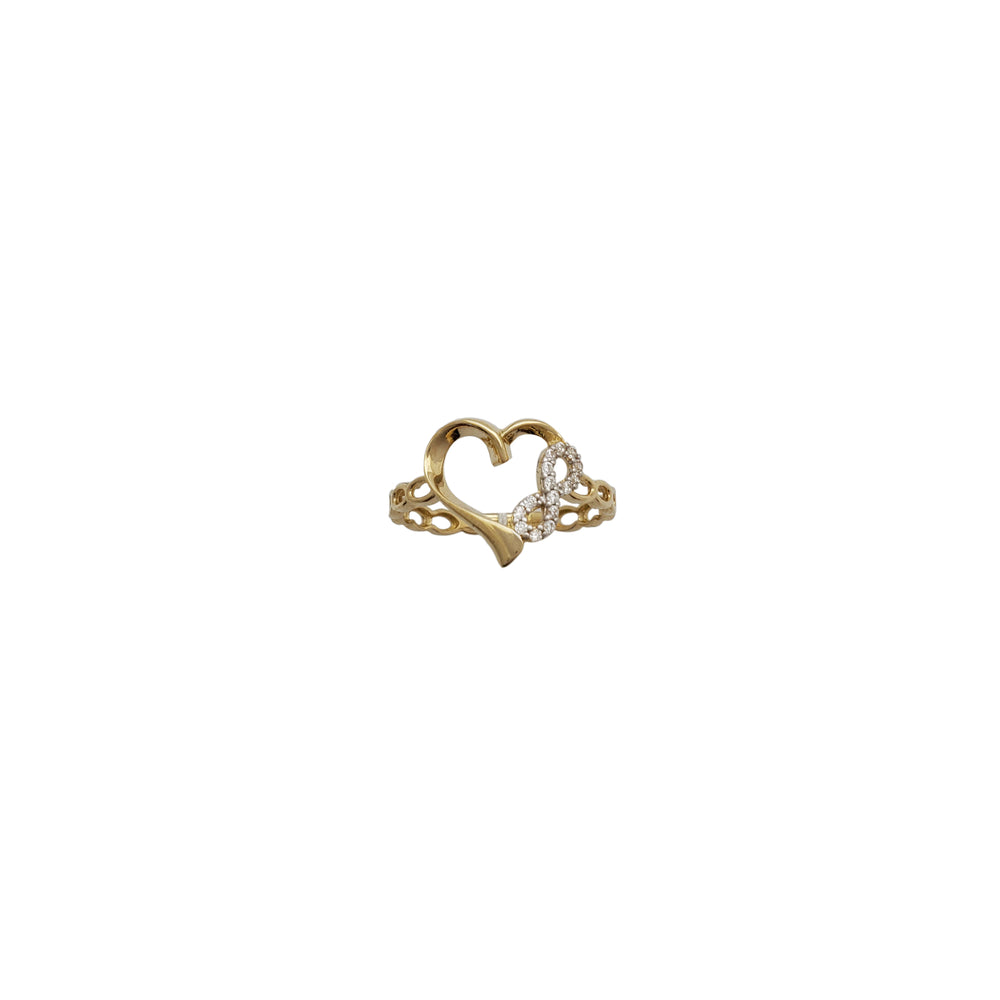 Infinity & Heart Ring (14K)
