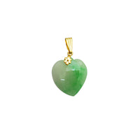 Jadeitowy wisiorek w kształcie serca (14K)
