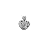 Diamond Heart Lock Pendant (14K)