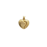 Two-Tone Diamond-Cut Puffy Heart Pendant (14K)