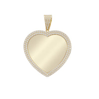 Zirconia Heart Memorial Picture Pendant (14K)