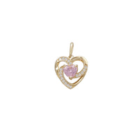 Out-Line Heart CZ Pendant (14K)
