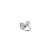 Cubic Zirconia Heart Ring (Silver)