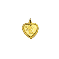 Yellow Gold Heart Shape Rat Pendant (24K)