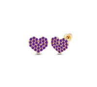 Heart Stud Earrings (14K)