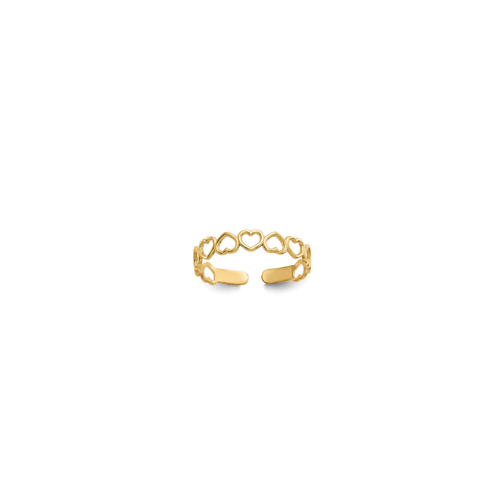 Open Heart Toe Ring (14K)