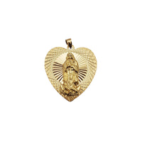Diamond-Cut Virgin Mary Heart Pendant (14K)