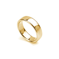 [5.8 mm] Tvirtas plokščias vestuvinis žiedas (14K) Popular Jewelry NY