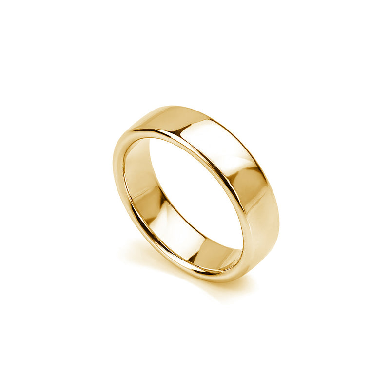 [5.8 mm] Solid Flat-Shank Wedding Band Ring (14K) Popular Jewelry New York