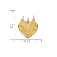 Break Apart "Sisters" Heart Pendant (14K)