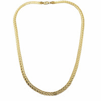 Florentine Cut Herringbone Chain (14K)