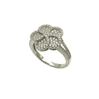 Stoneset Bauhinia Flower Cocktail Ring (Silver)