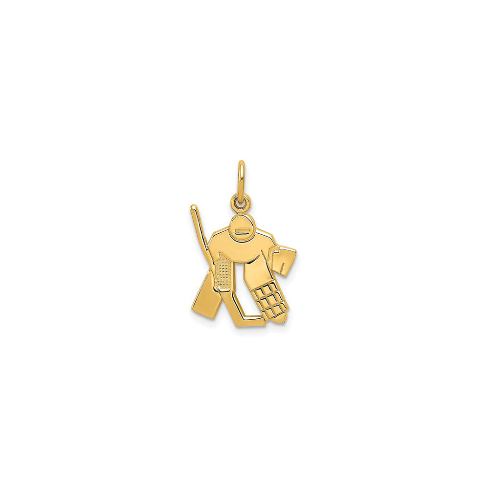 Hockey Goalie Pendant (14K)