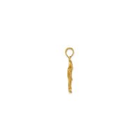 Hockey Player with Stick and Puck Pendant (14K)