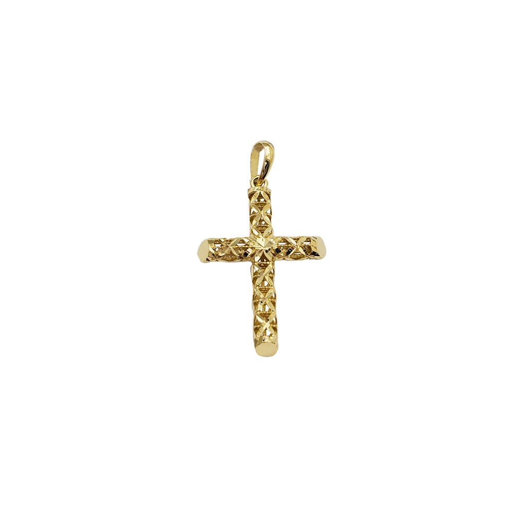 Hollow Cross Pendant (14K)