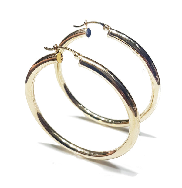 Plain Hoop Earrings (14K)