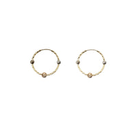 Tricolor Hoop Earrings (14K)