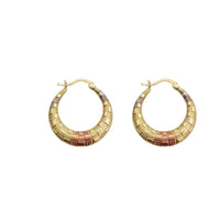 Square Design Hoop Earrings (14K)