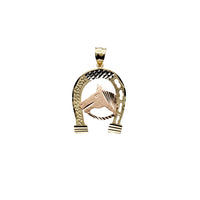Diamond-Cut Horseshoe Pendant (14K)