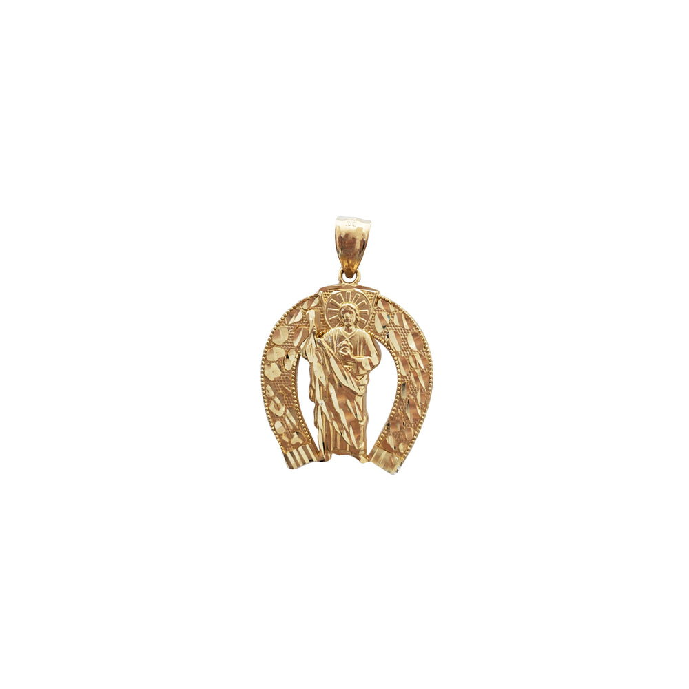 Horseshoe Saint Jude Pendant (14K)