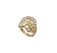 CZ Horseshoe Ring (14K)