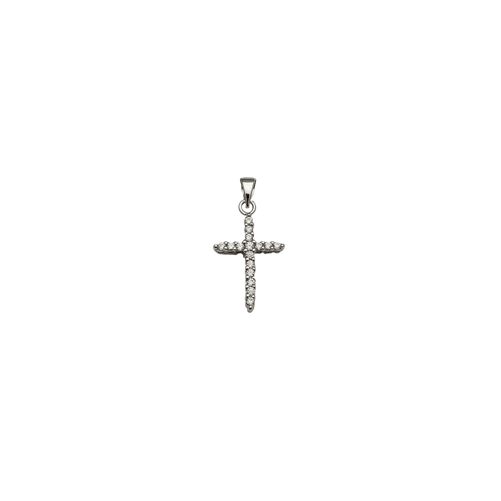 Iced-Out Cross Pendant (Silver)