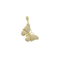 Iced-Out Butterfly Pendant (14K)