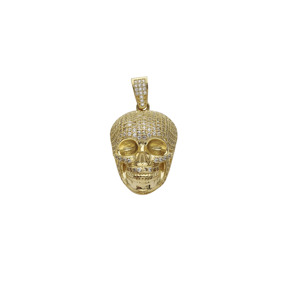 Iced-Out Skull Pendant (14K)