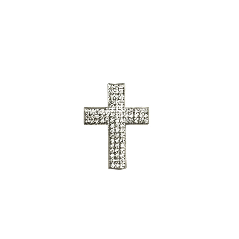 Iced-Out Cross Pendant (Silver)