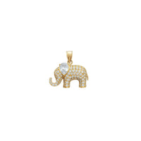 Iced-Out Elephant Pendant (14K)
