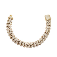 Iced-Out Edged Monaco Bracelet (14K).