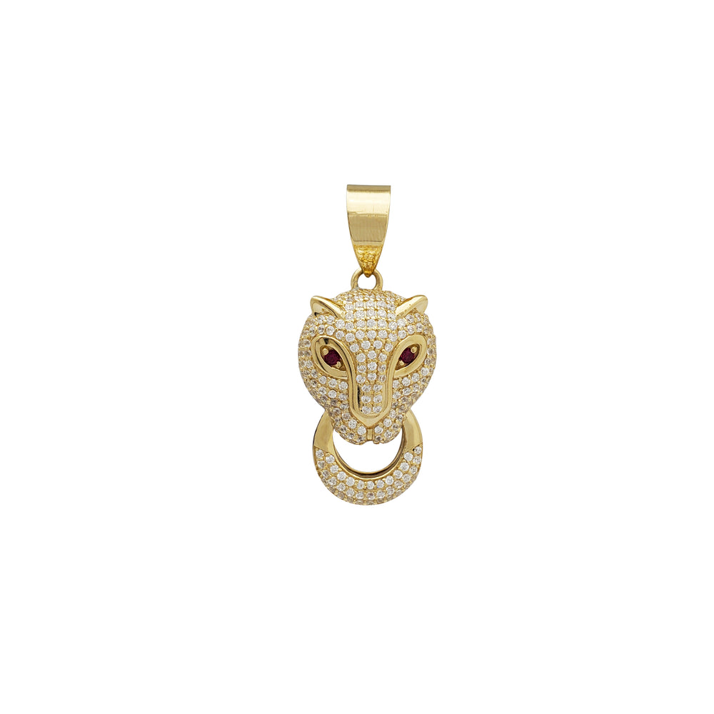 Iced Out Panther Head Pendant (14K)