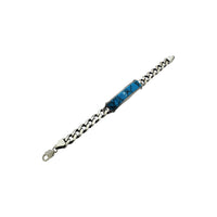 Blue Howlite ID Bracelet (Silver)