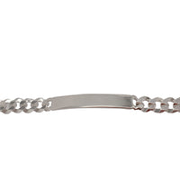 Italian Cuban Link ID Bracelet (Silver)