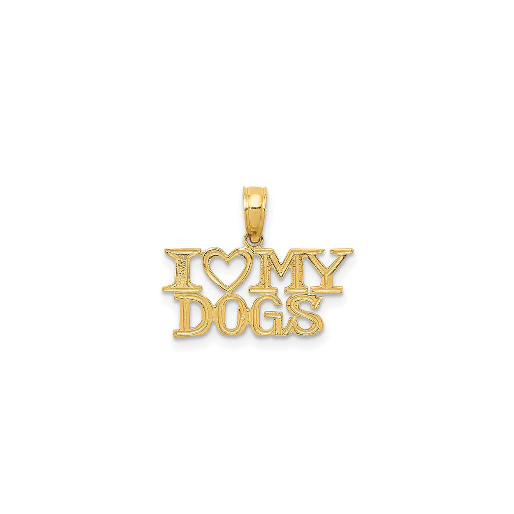 I Love My Dogs Pendant (14K)