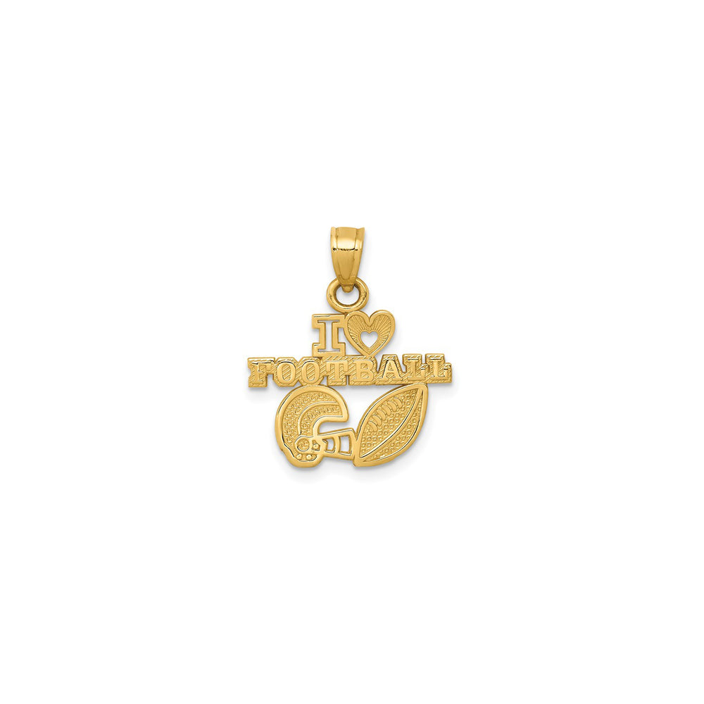 I Love Football Pendant (14K)