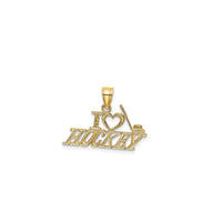 I Love Hockey Pendant (14K)