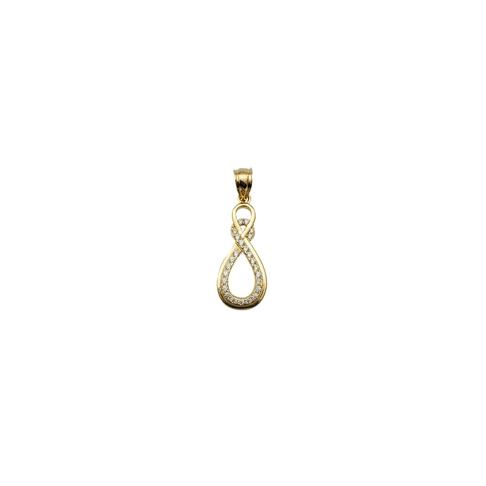 Yellow Gold CZ Infinity Pendant (14K)
