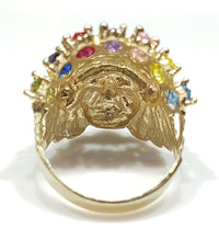 Indian Head Ring ko'p rangli 14K - Popular Jewelry