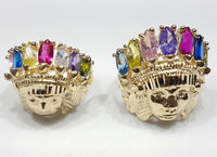 Ang Indian Head Ring Multicolor 14K - Popular Jewelry
