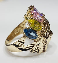 Anell de cap indi multicolor 14K - Popular Jewelry