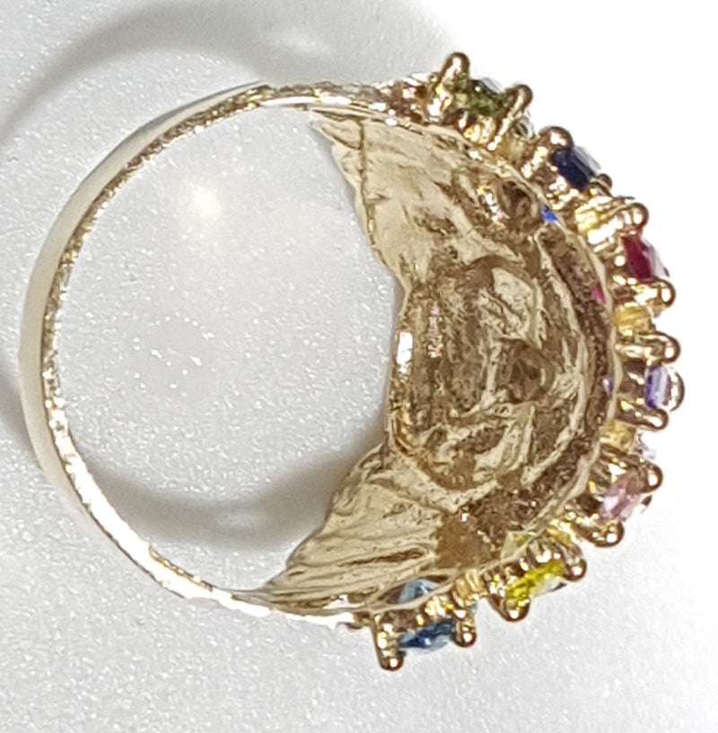 Indian Head Ring Multicolor 14K - Popular Jewelry