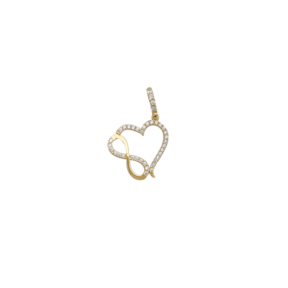 Infinity and Heart Pendant (14K)