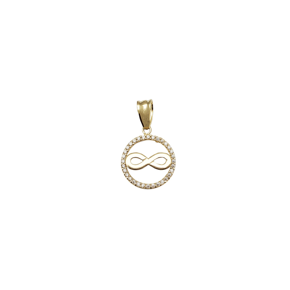 Infinity Circle Cz Pendant (14K)