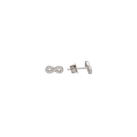 Zirconia Infinity Stud Earrings (Silver)
